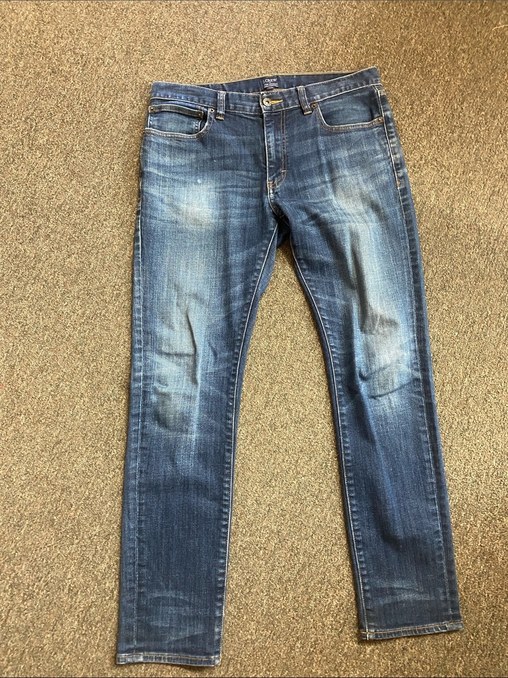 J. Crew Men's Slim Straight Faded Blue Jeans